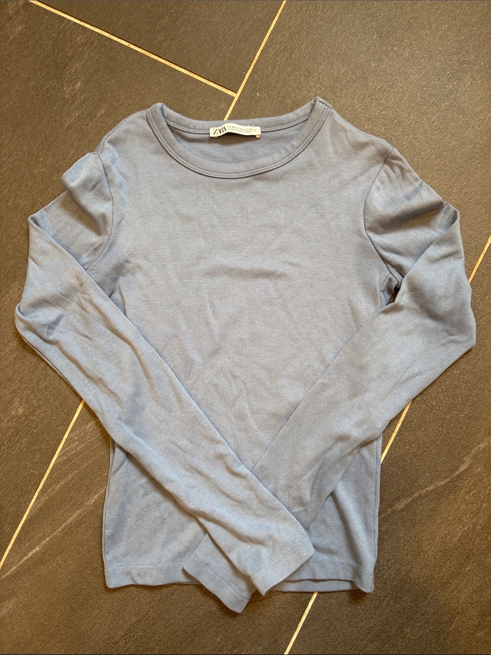 Excellent condition Zara Light Blue Long Sleeve Crewneck Tee